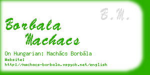 borbala machacs business card