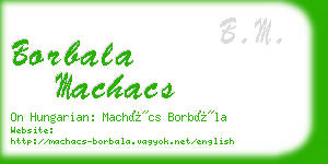 borbala machacs business card